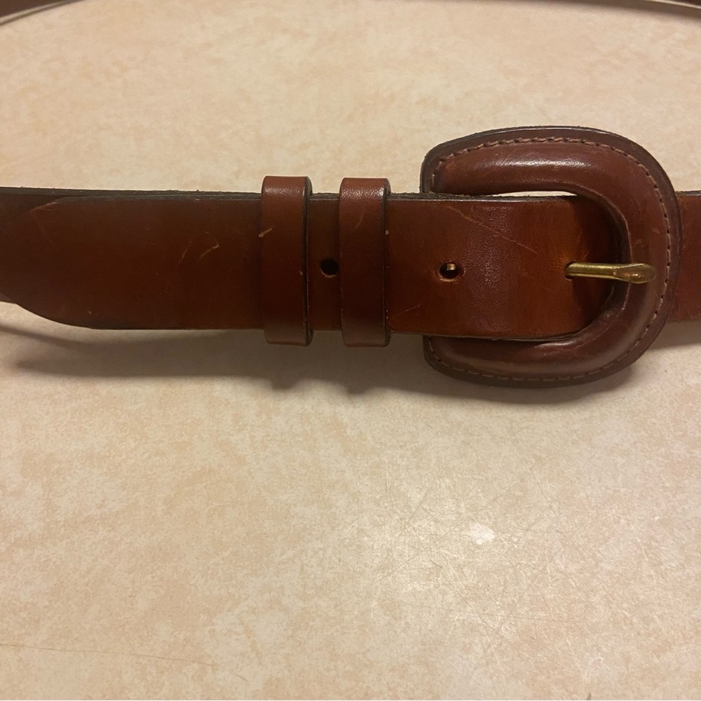 Vintage Gap Belt Womens 31”-34” USA Made Brown Leather Retro 80s 90s Classic - Picture 2 of 12